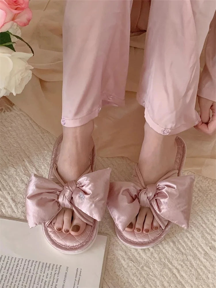 Anti-Slip Casual Faion Ladies Silk Surface slippers