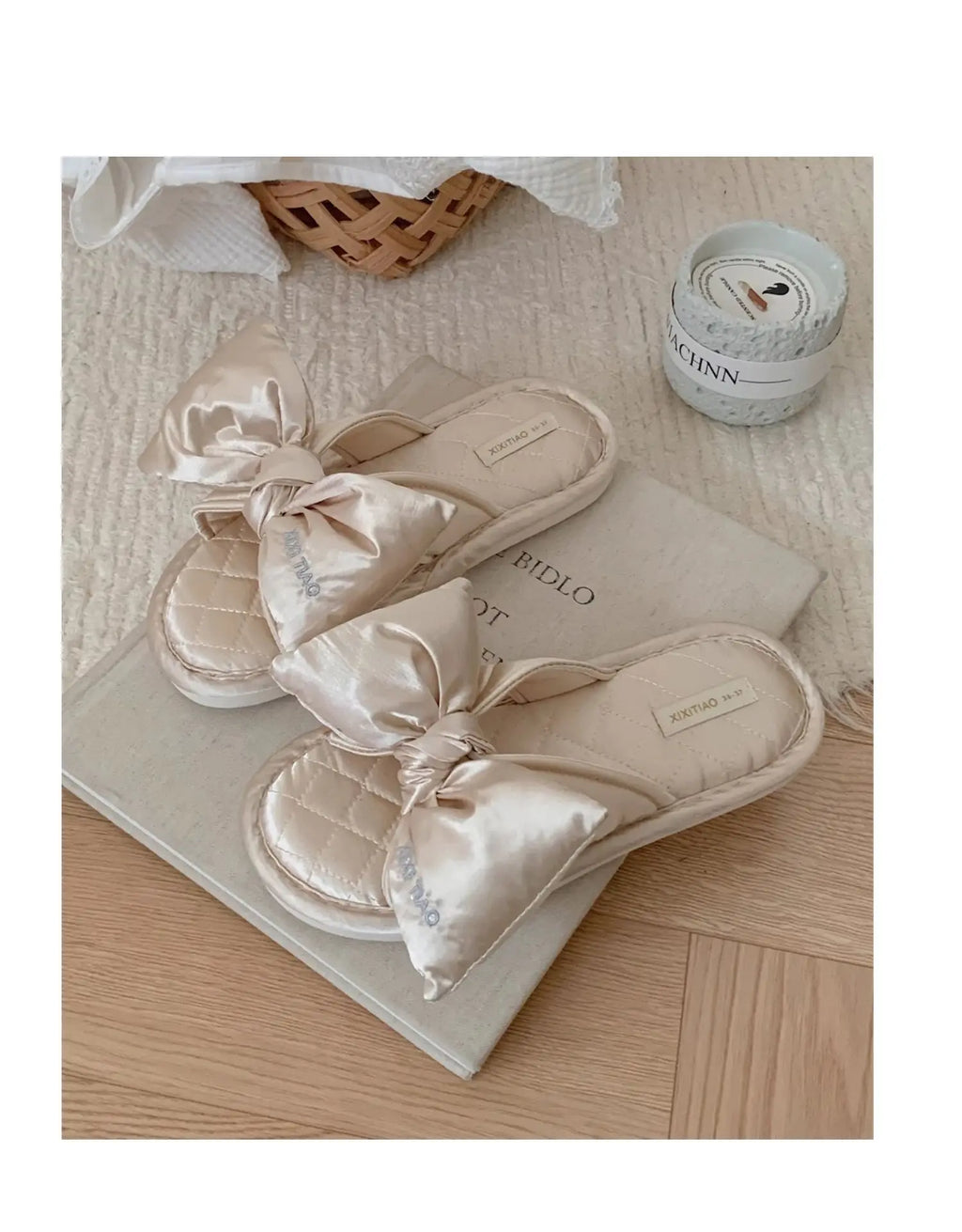 Anti-Slip Casual Faion Ladies Silk Surface slippers