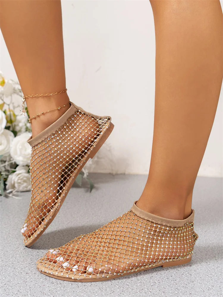 Famous Diamond Studded  Flat Shoes